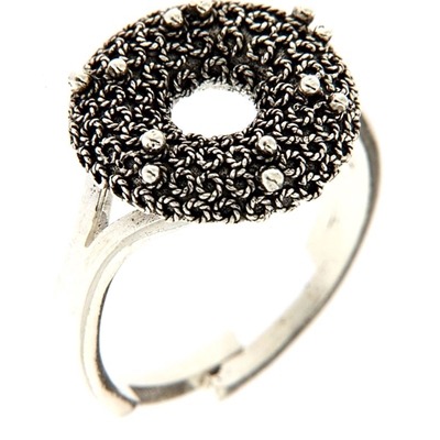 Silver filigree ring