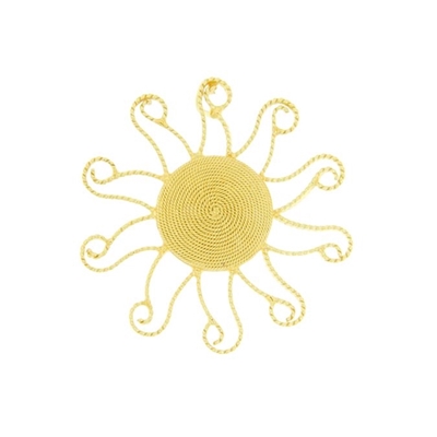 Gold sun-shaped pendant