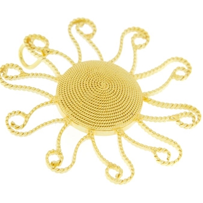 Gold sun-shaped pendant