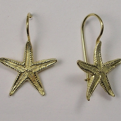 Gold  earrings ´starfish´