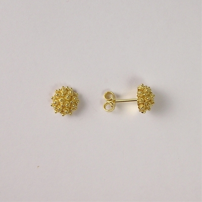 Gold filigree stud earrings